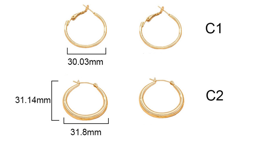 Fashion Geometry Geometric Alloy Circle Earrings,Hoop Earrings