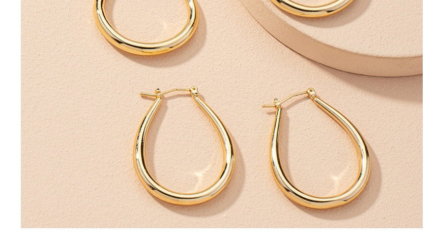 Fashion Thick Circle Geometric Alloy Circle Earrings,Hoop Earrings