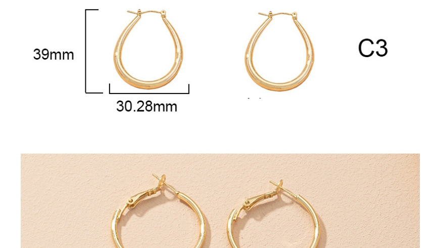 Fashion Thin Round Geometric Alloy Circle Earrings,Hoop Earrings