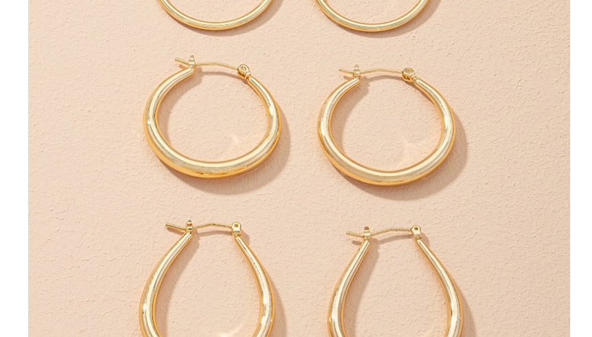 Fashion Thick Circle Geometric Alloy Circle Earrings,Hoop Earrings