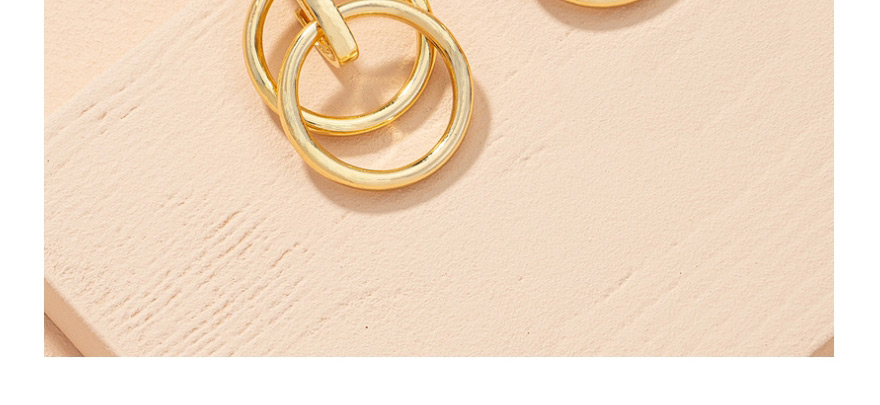 Fashion Gold Color Geometric Circle Alloy Multilayer Earrings,Stud Earrings
