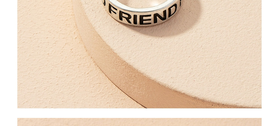 Fashion Ring Letter Alloy Wide Brim Ring,Fashion Rings