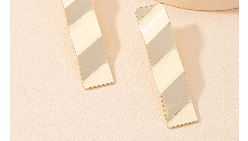 Fashion Gold Color Twisted Geometric Square Wave Earrings,Stud Earrings
