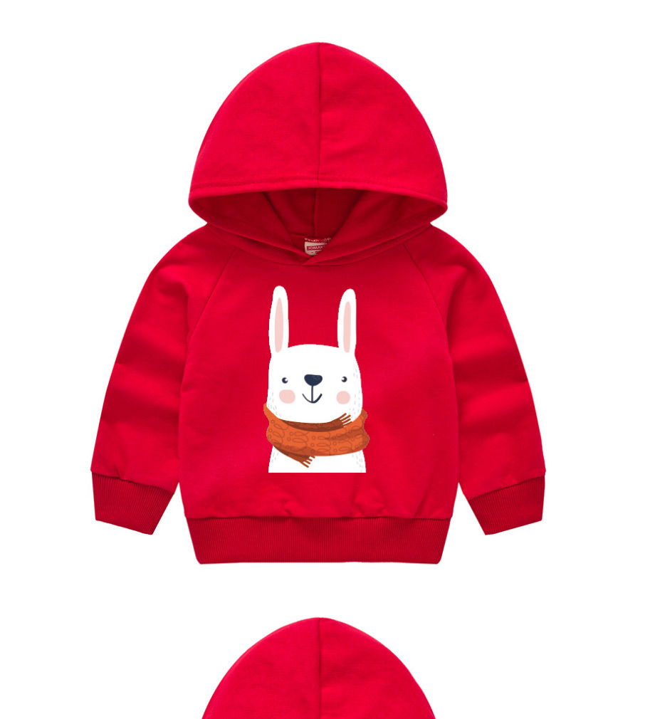 Fashion Red 10 Printed Long-sleeved Childrens Hoodie,Kids Clothing