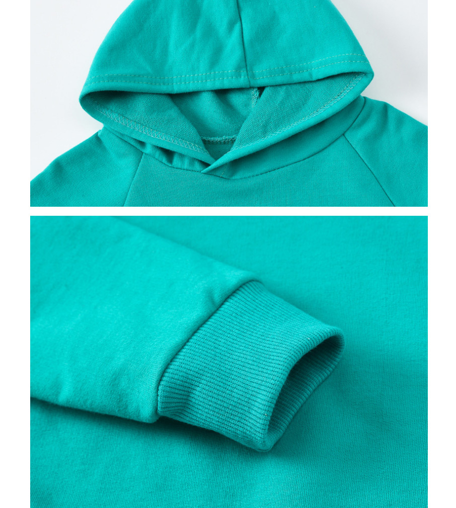 Fashion Green 10 Printed Long-sleeved Childrens Hoodie,Kids Clothing