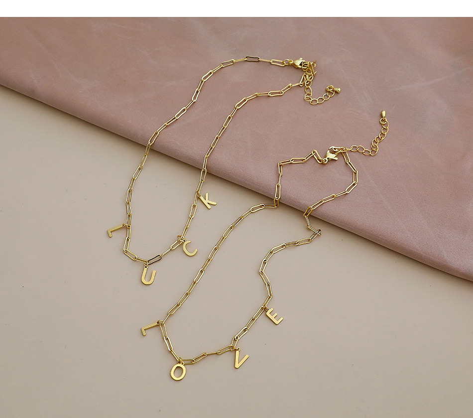 Fashion M Copper Letter Pendant Accessories,Necklaces