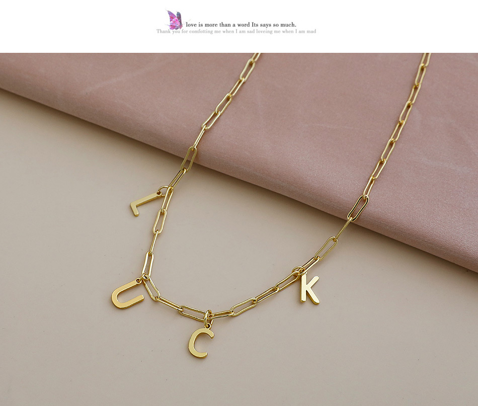 Fashion X Copper Letter Pendant Accessories,Necklaces