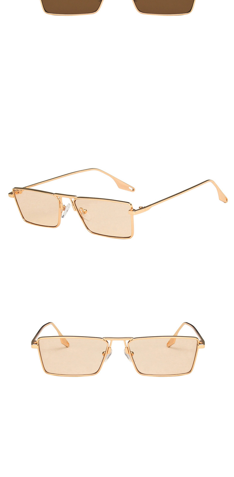 Fashion Silver Frame White Film Metal Small Frame Uv Protection Sunglasses,Women Sunglasses