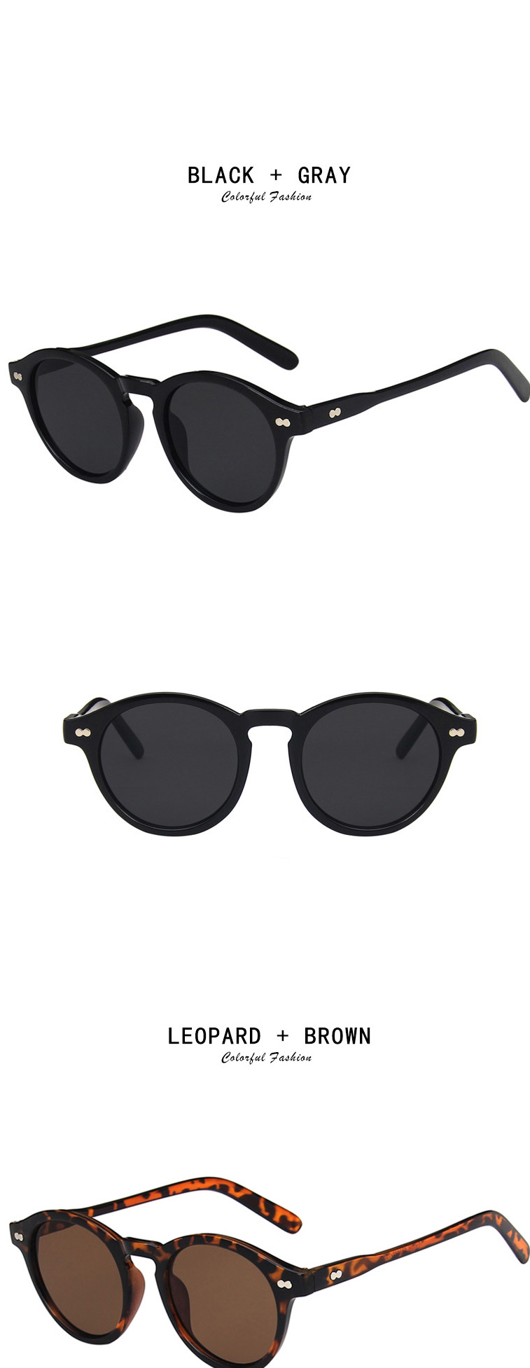 Fashion Beige Light Tea Small Frame Mi Nail Resin Round Sunglasses,Women Sunglasses