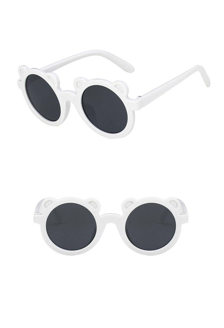 Fashion Real White Gray Flakes Bear Resin Children Sunglasses,Women Sunglasses