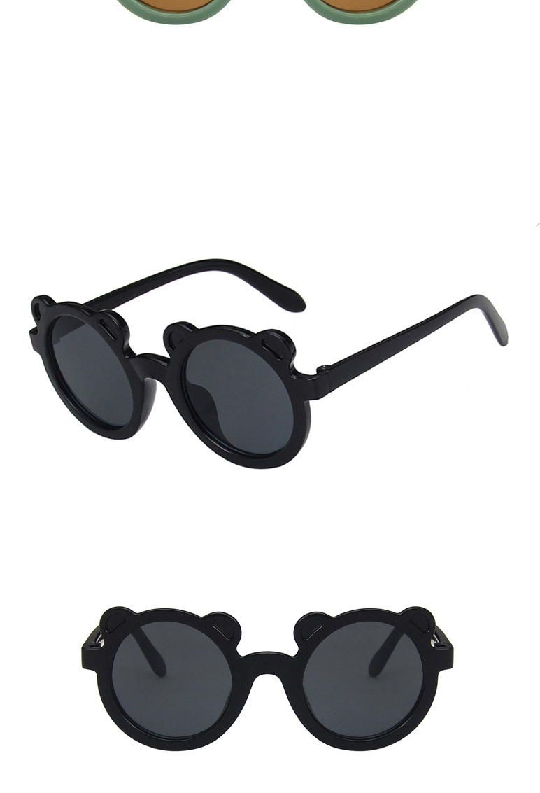 Fashion Bright Black And Gray Flakes Bear Resin Children Sunglasses,Women Sunglasses