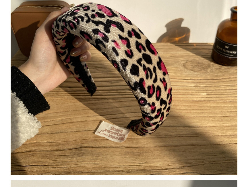 Fashion Leopard 3 Leopard Print Fabric Wide Brim Headband,Head Band