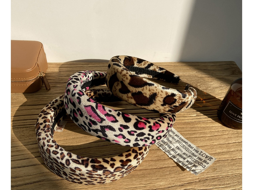 Fashion Leopard 2 Leopard Print Fabric Wide Brim Headband,Head Band