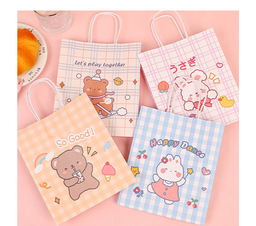 Fashion Girl Avatar Printed Animal Large Portable Paper Gift Bag,Pencil Case/Paper Bags