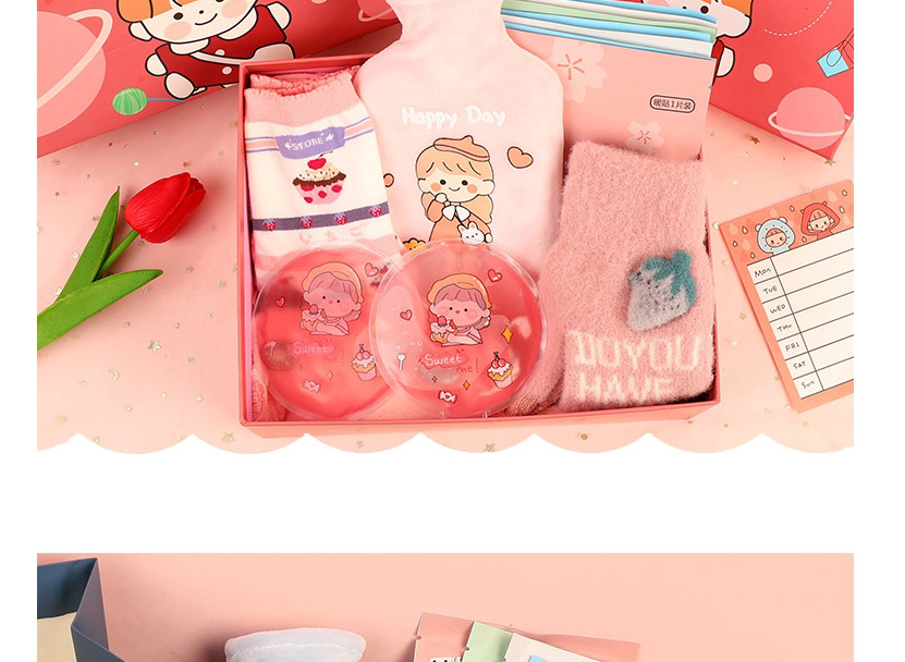 Fashion Girl 7 Piece Set Surprise Birthday Gift With Silicone Print,Household goods