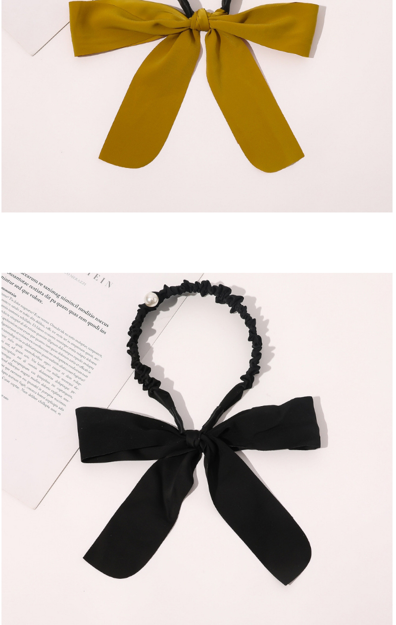 Fashion Black Bowknot Solid Color Braided Hair Pleated Headband,Hair Ring