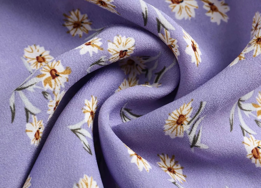 Fashion Purple Floral Floral Print Suspender Dress,Long Dress