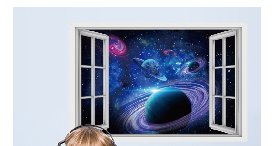 Fashion Starry Sky Starry Sky Planet Universe Galaxy Broken Wall Stickers Decorative Painting,Home Decor