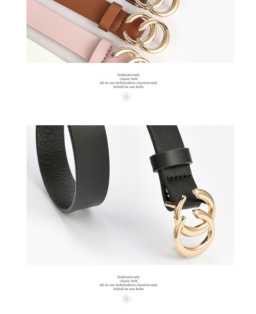 Fashion Black Double C Letter Alloy Belt,Wide belts