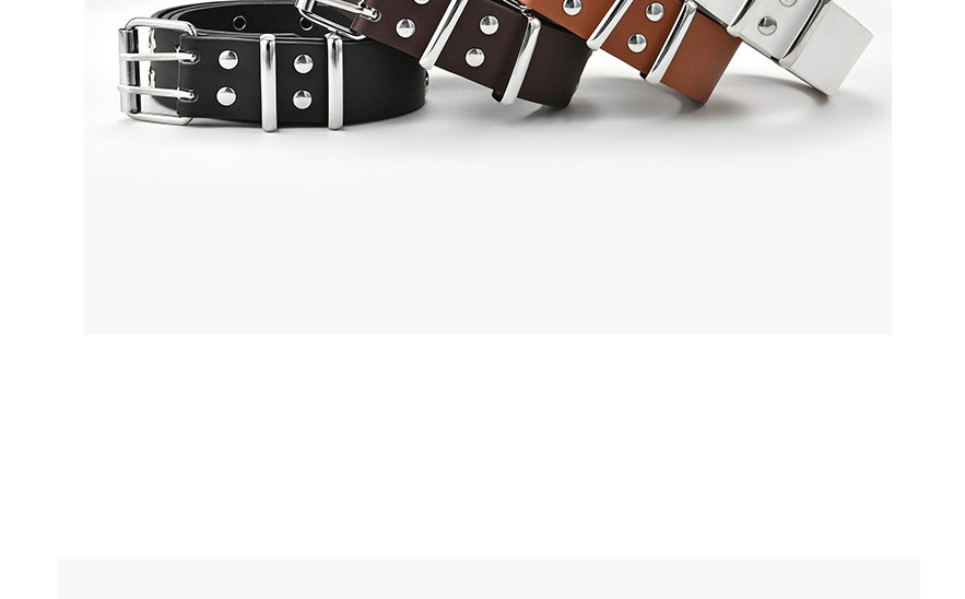 Fashion White Double-row Wide Belt With Stars And Eyes,Wide belts
