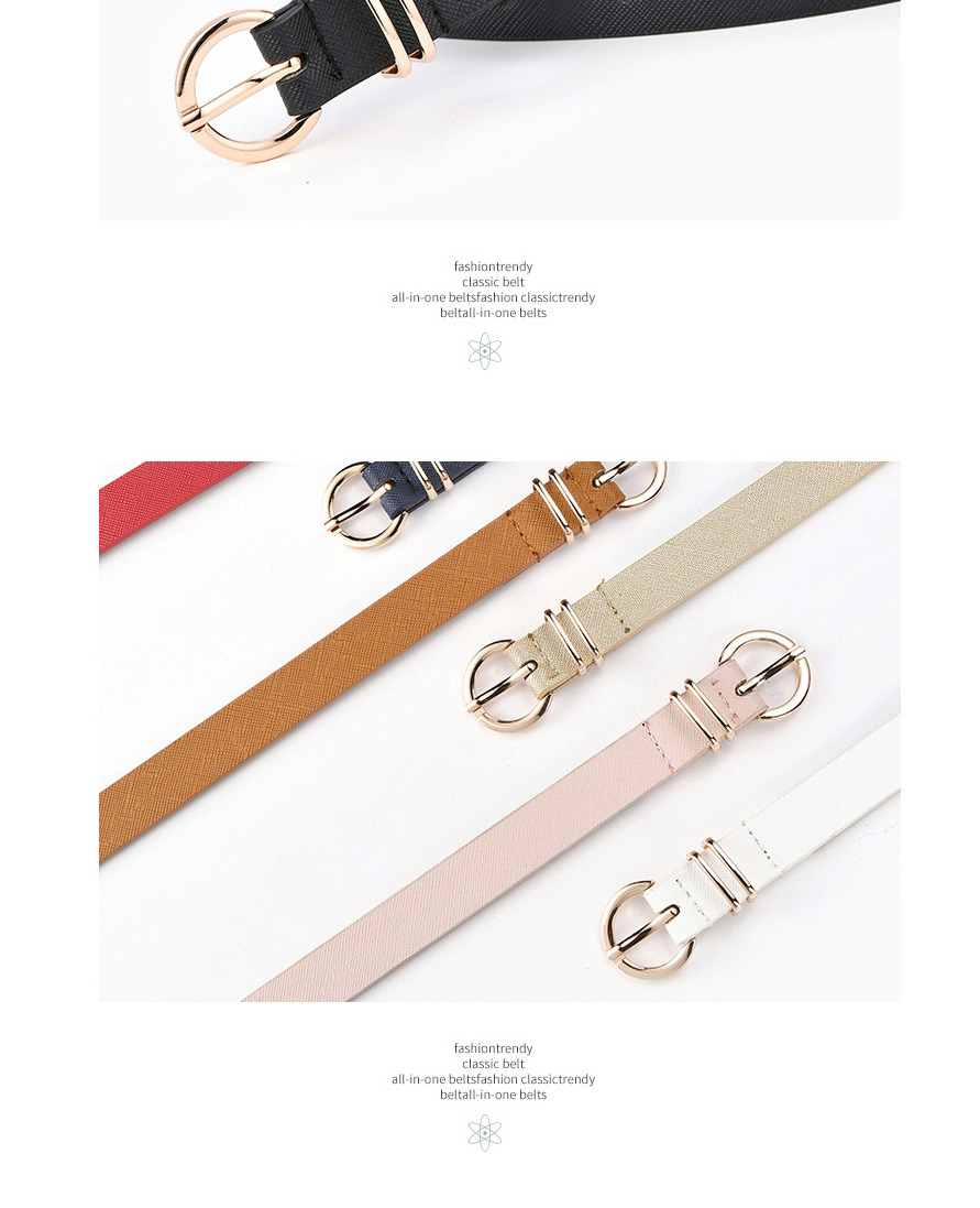 Fashion Pink Pure Color Pin Buckle Alloy Small Belt,Thin belts