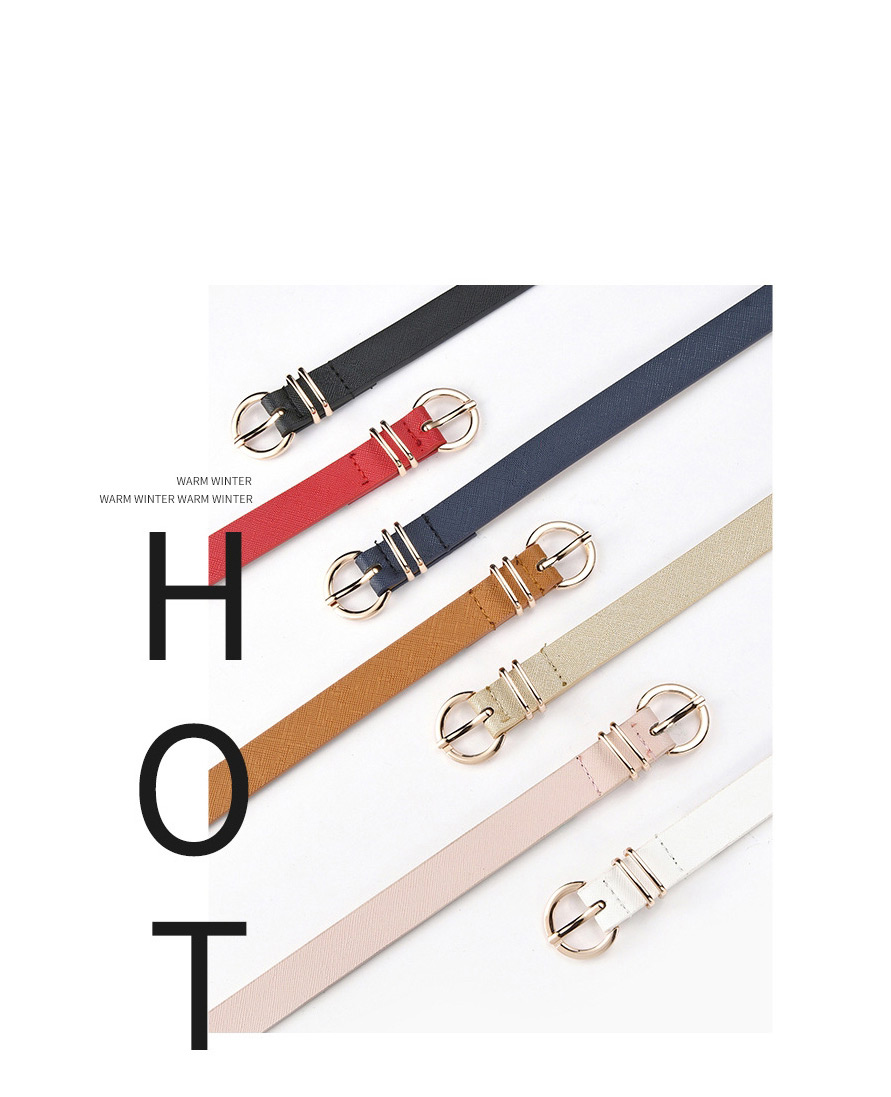 Fashion Camel Pure Color Pin Buckle Alloy Small Belt,Thin belts
