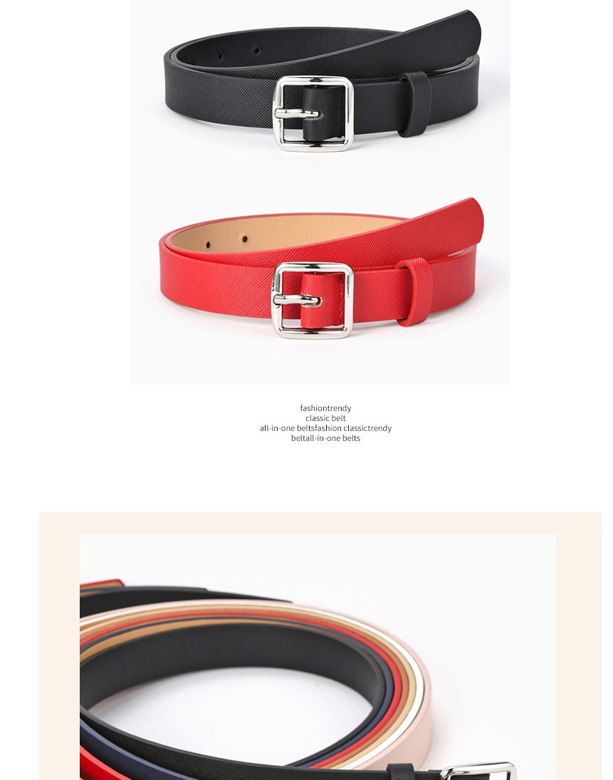 Fashion Black Alloy Belt With Japanese Buckle Toothpick Pattern,Wide belts