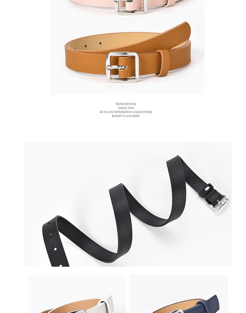 Fashion Camel Alloy Belt With Japanese Buckle Toothpick Pattern,Wide belts