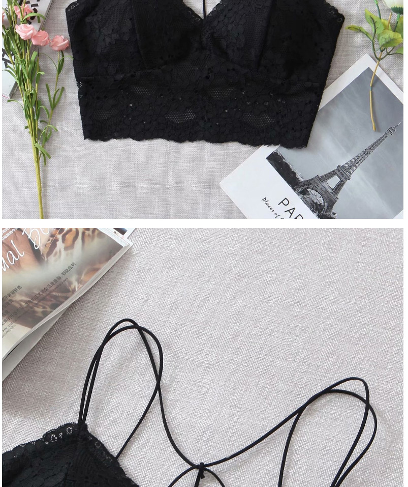 Fashion Black Lace Flower Tube Top Vest Top,SLEEPWEAR & UNDERWEAR