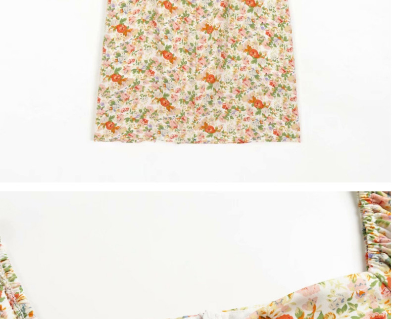 Fashion Printing Floral Print Lace Short Sleeve Pullover Dress,Mini & Short Dresses