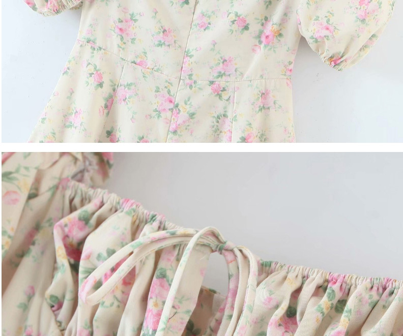 Fashion Printing Floral Floral Hem Slit Dress,Long Dress