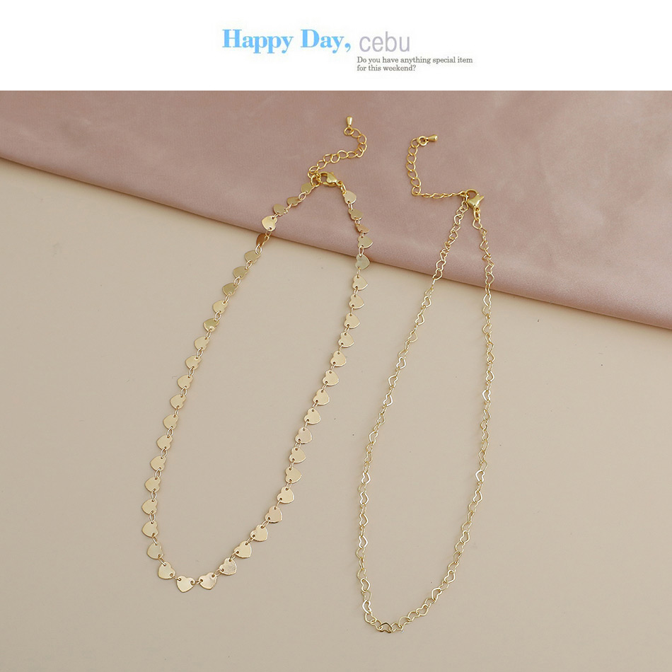 Fashion Golden Copper Hollow Heart Necklace,Necklaces