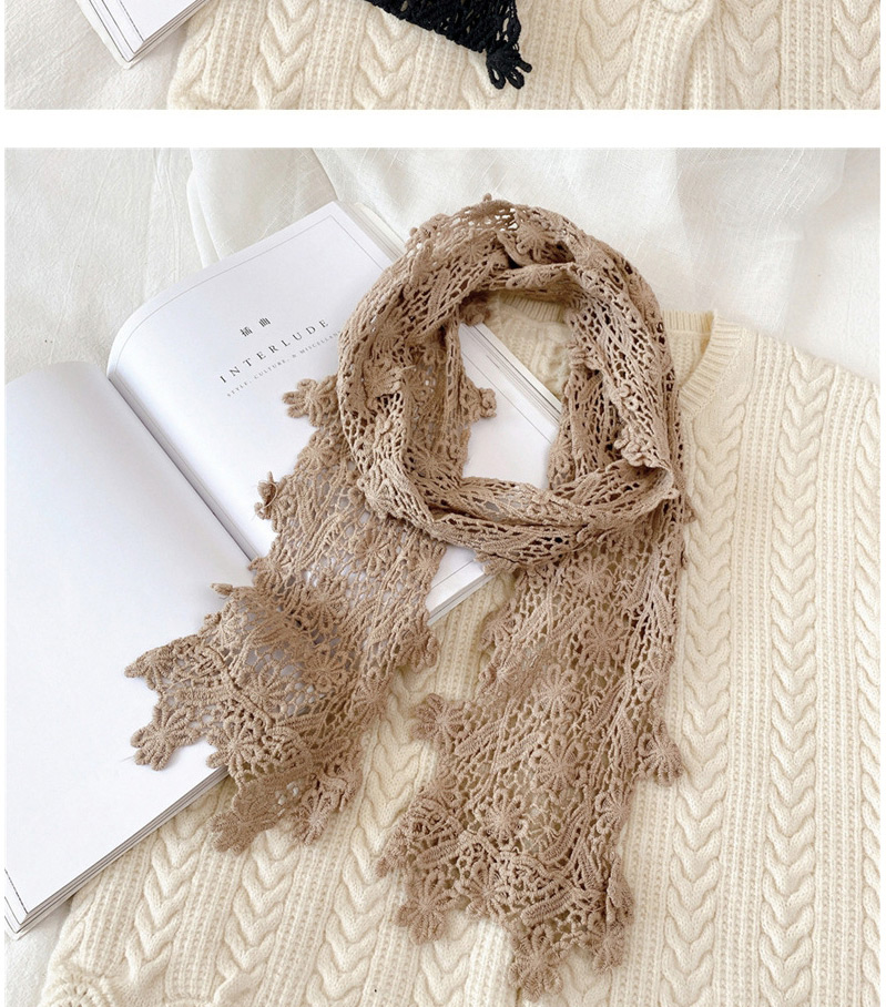 Fashion Flower Net Rice Cotton Openwork Long Scarf,Thin Scaves