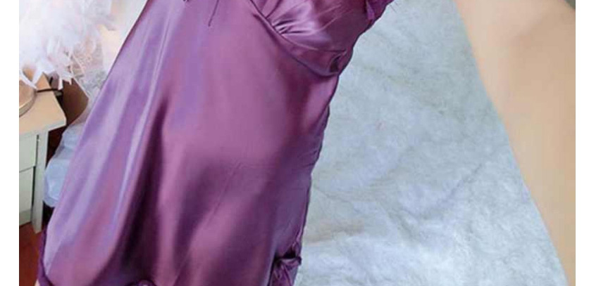 Fashion Purple Oversized Lace Nightdress,SLEEPWEAR & UNDERWEAR