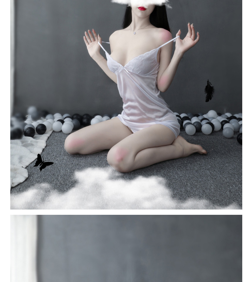 Fashion White Lace Sling Breast Milk Plus Size Nightdress,SLEEPWEAR & UNDERWEAR