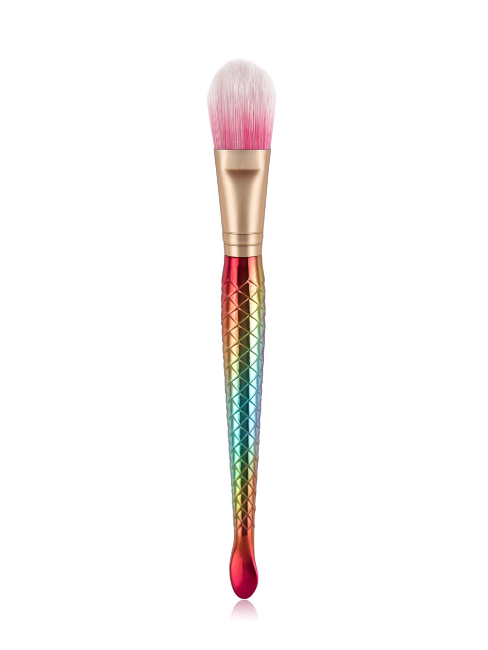 Fashion Colorful Single Mermaid Glue Handle Nylon Hair Foundation Makeup Brush,Beauty tools
