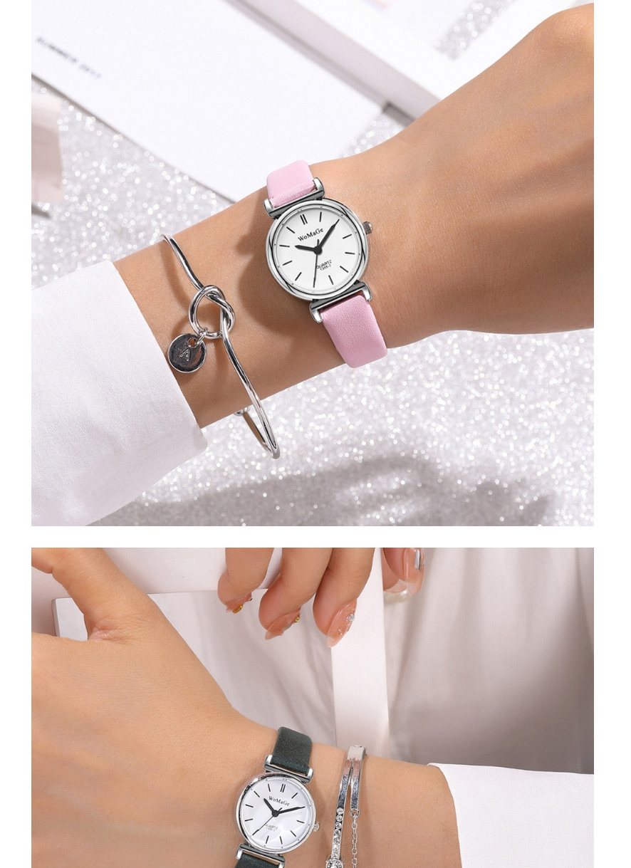 Fashion Pink Thin Belt Scale Face Quartz Watch,Ladies Watches