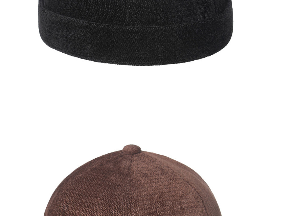 Fashion Brown Landlord Hat Without Brim,Sun Hats