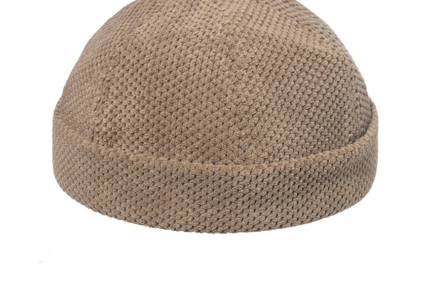 Fashion Beige Particle Velvet Thickened Borderless Landlord Hat,Sun Hats