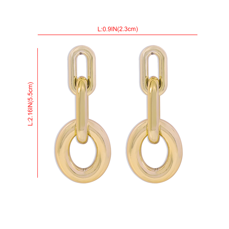 Fashion Gold Color Alloy Round Hollow Earrings,Drop Earrings