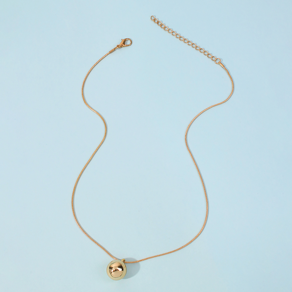 Fashion Gold Color Alloy Round Bead Thin Chain Necklace,Chains
