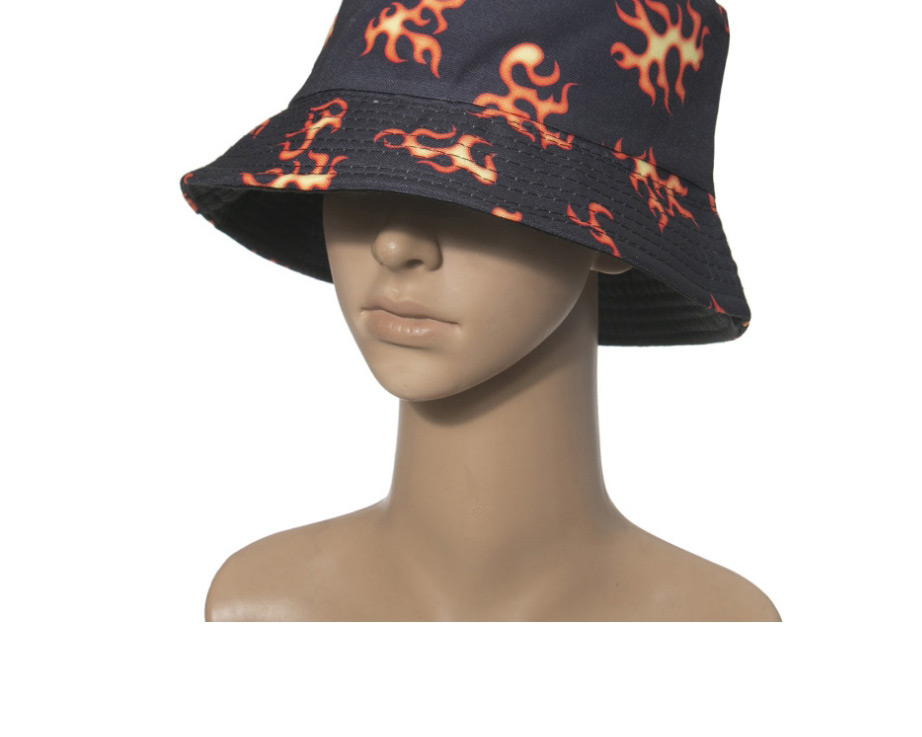 Fashion Ghost 1 Flame Print Fisherman Hat,Sun Hats