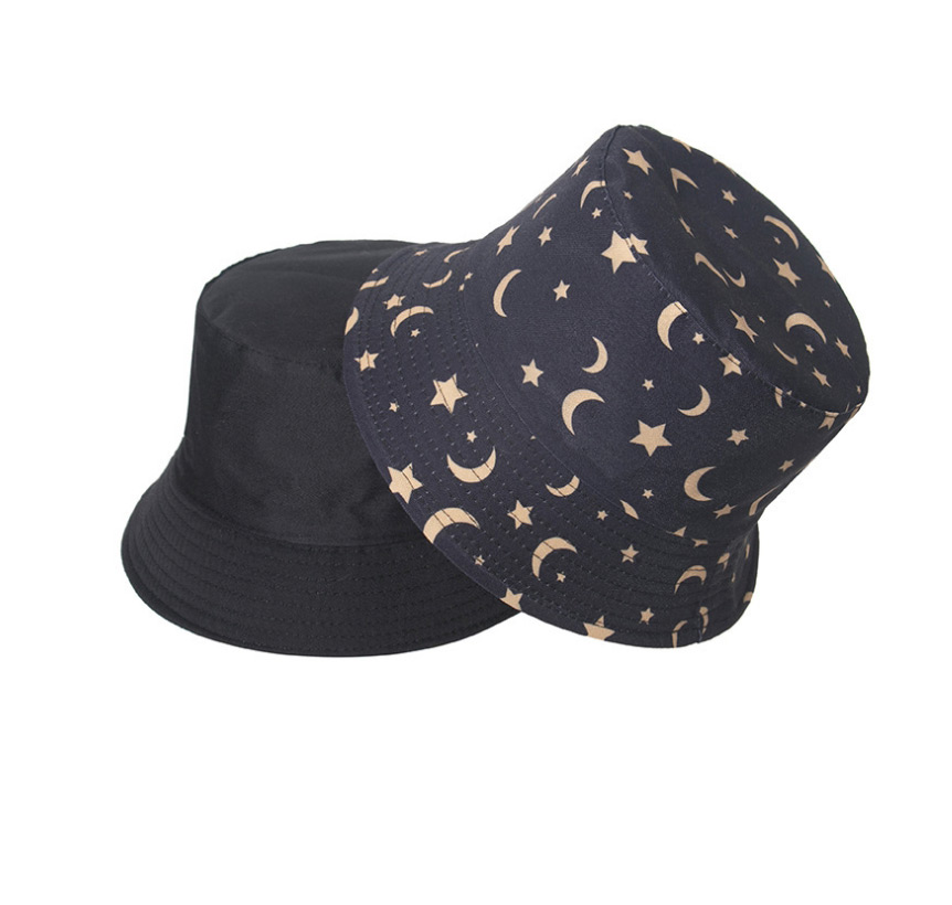 Fashion Planet Love Star And Moon Print Fisherman Hat,Sun Hats