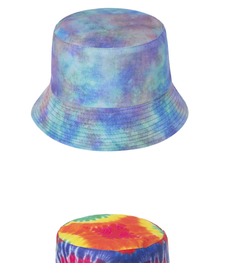 Fashion Tie Dye 11 3d Printed Tie-dye Double-sided Fisherman Hat,Sun Hats