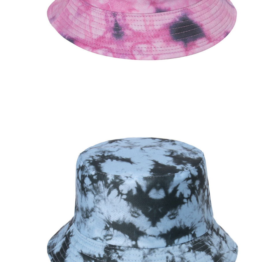 Fashion Purple Tie-dye Graffiti Ink Painting Fisherman Hat,Sun Hats