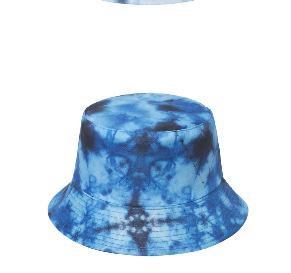 Fashion Blue Tie-dye Graffiti Ink Painting Fisherman Hat,Sun Hats