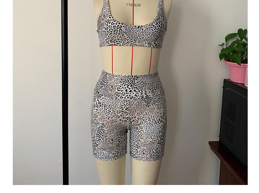 Fashion Tie Dye Leopard Print Shorts Split Swimsuit,Swimwear Sets