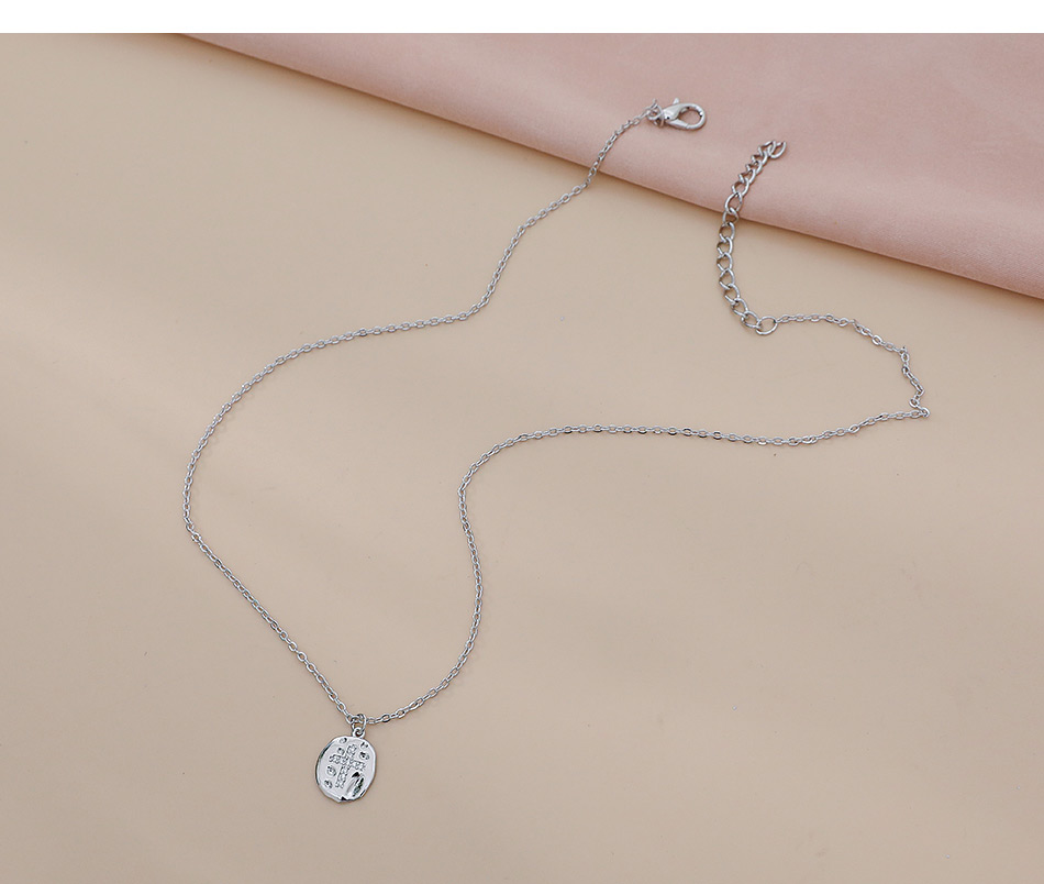 Fashion Silver Color Copper Inlaid Zircon Cross Necklace,Necklaces