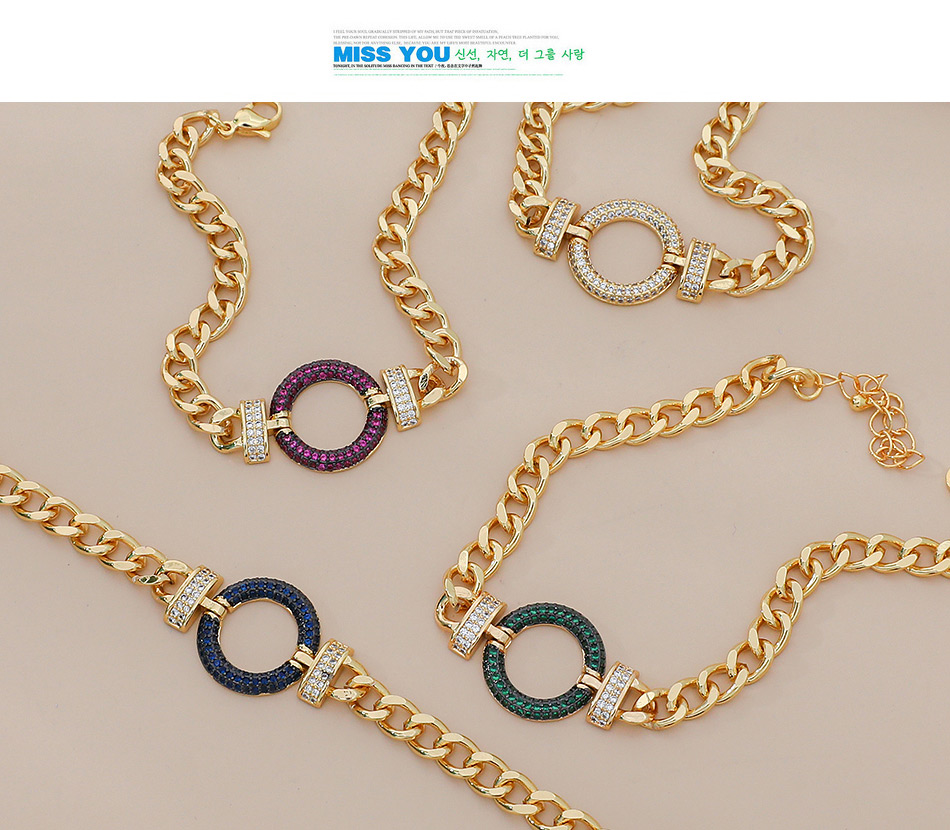Fashion White Copper Inlaid Zircon Ring Bracelet,Bracelets
