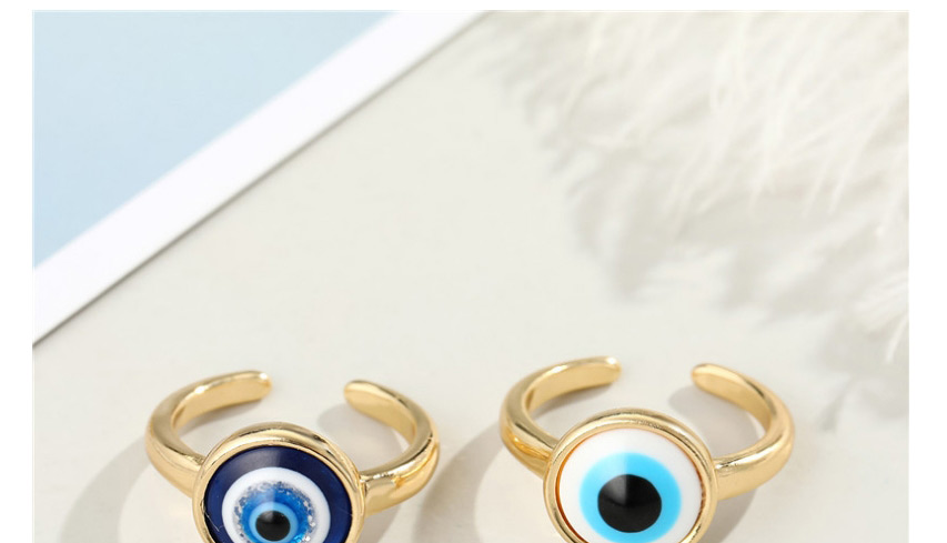 Fashion Silver White Eyes Eye Resin Alloy Open Ring,Fashion Rings